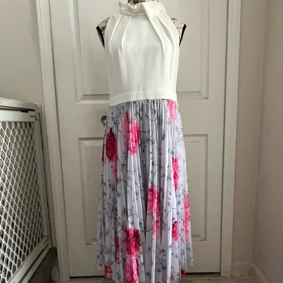NWOT TED BAKER CORNALA BABYLON PLEATED FLORAL SKIRT DRESS SZ 8/10 US TED SZ 3 - Picture 5 of 12